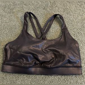 Lululemon - Energy Bra - Matte Black Foil - Size 8 - Brand New